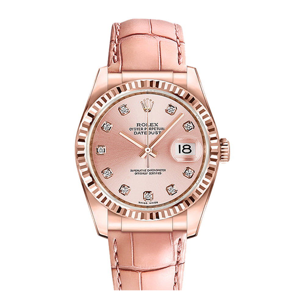 Rolex Datejust 36 Everose Strap Pink Diamonds