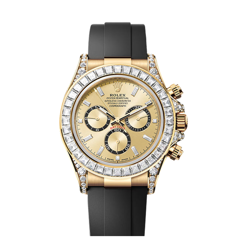 Rolex Cosmograph Daytona Yellow Gold - Baguette / Champagne - Baguette / Oysterflex