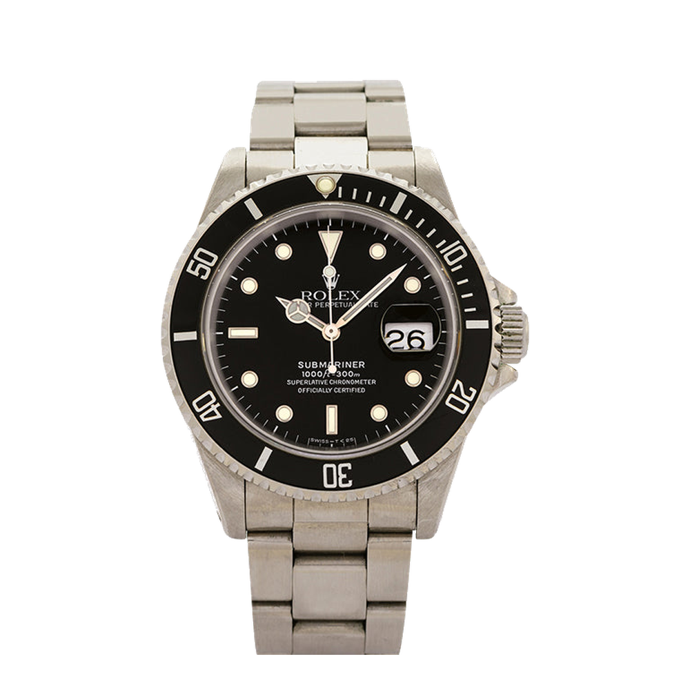 Rolex Submariner Date 16610 Tritium Black Dial Straps