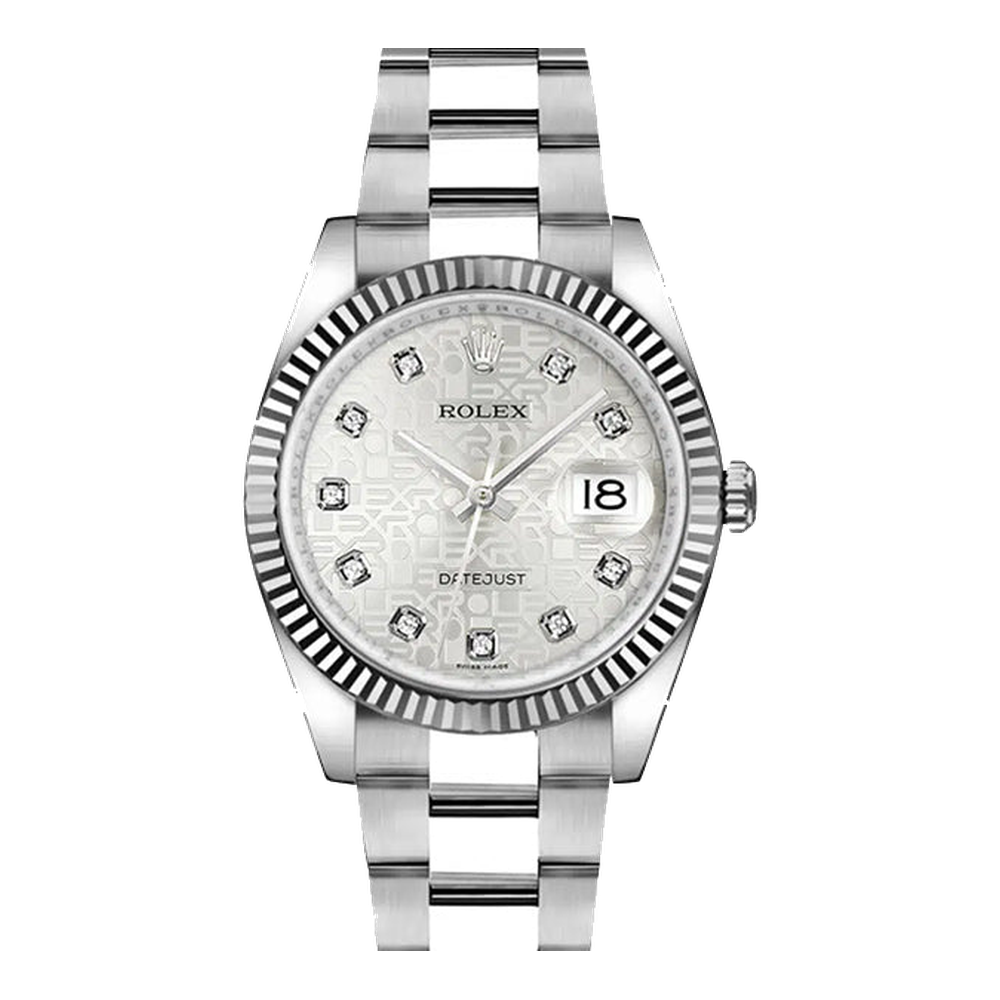 Rolex Datejust 36 Stainless Steel Fluted / Oyster / Silver Computer