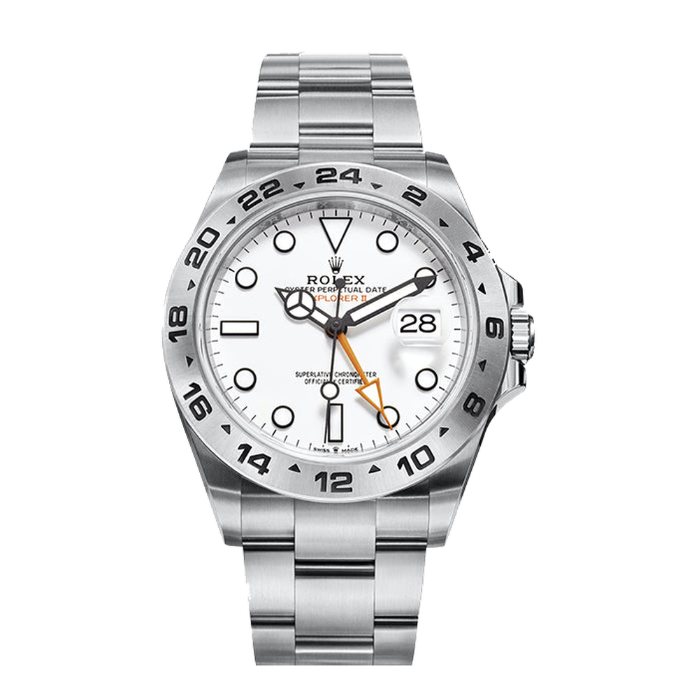 Rolex Explorer II Stainless Steel / White White Dial Straps