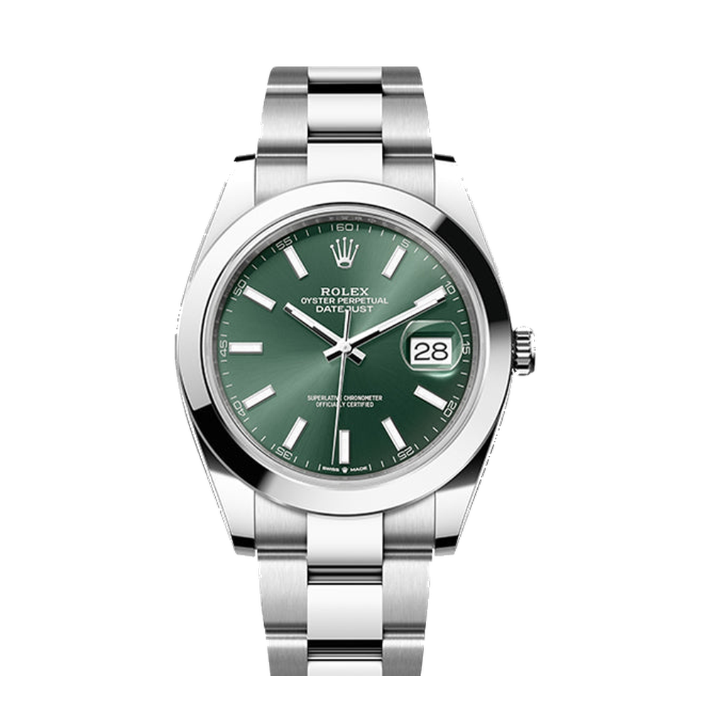 Rolex Datejust 41 Stainless Steel Smooth / Jubilee / Oyster Green Dial Straps