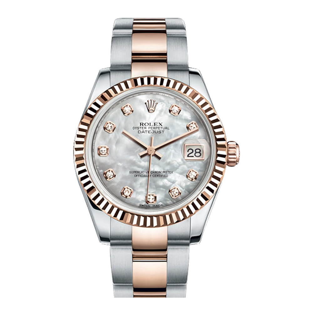 Rolex Datejust 31 Rolesor Everose Fluted / Oyster / MOP