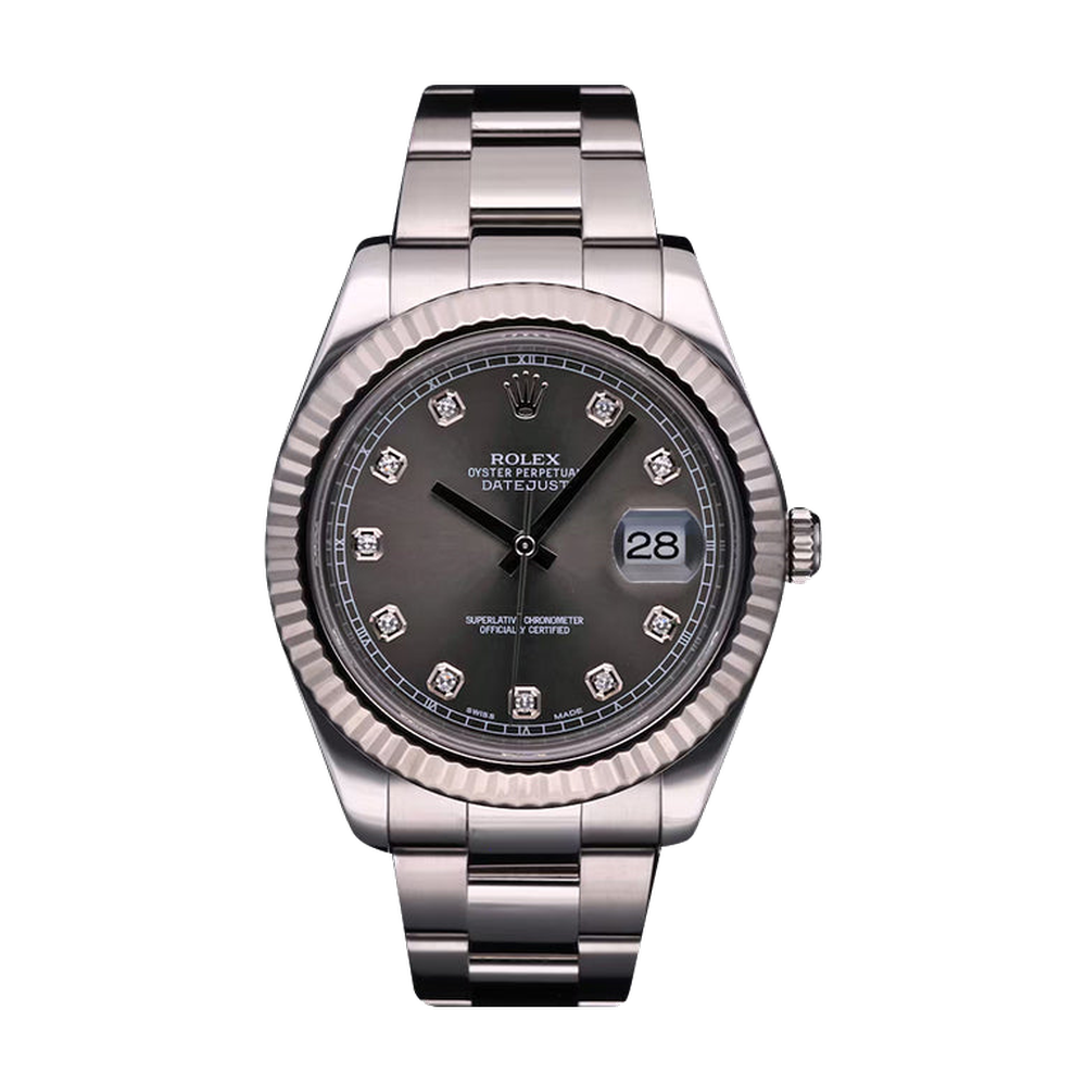 Rolex Datejust II Fluted Dark Rhodium Diamond