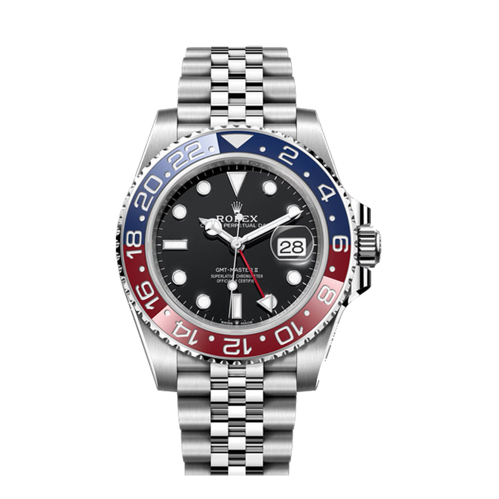 Rolex GMT-Master II Pepsi Black Dial Straps