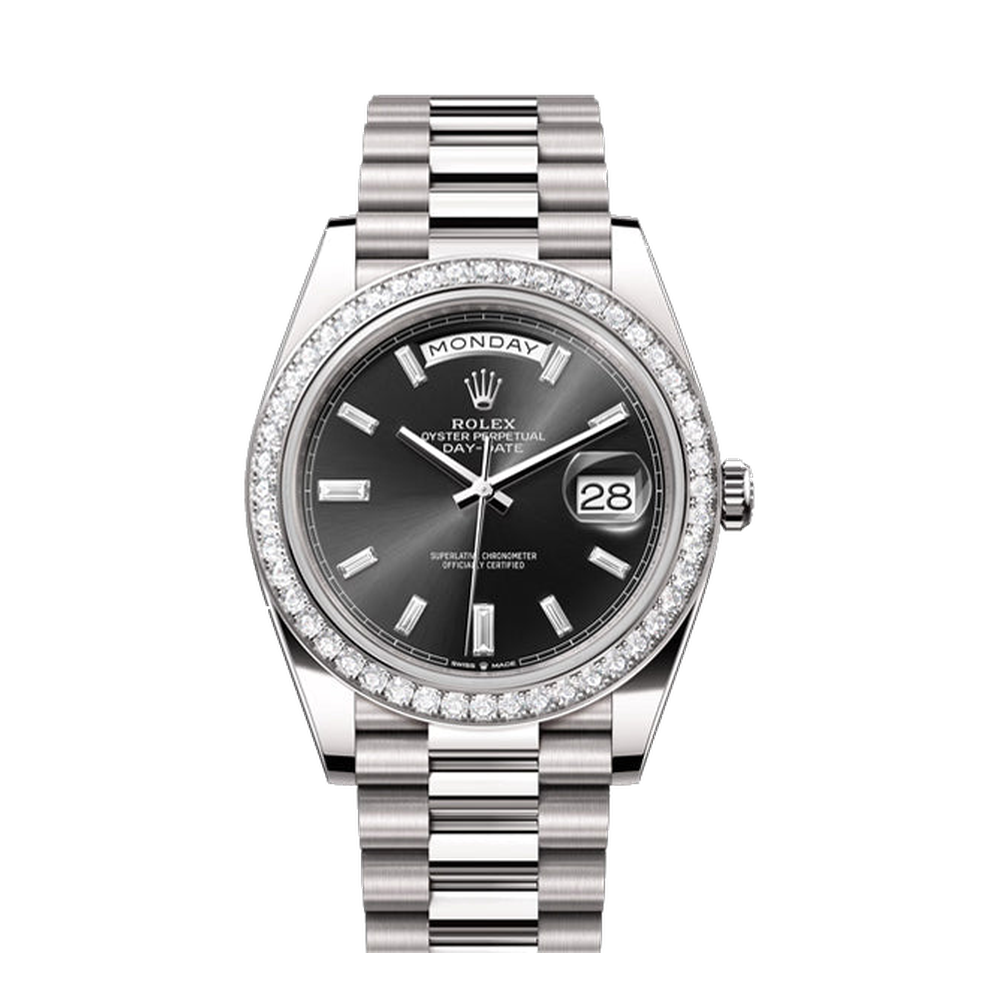 Rolex Day-Date 40 Black Dial Straps