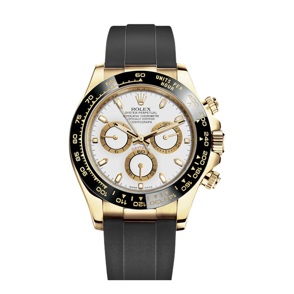 Rolex Cosmograph Daytona Yellow Gold / Cerachrom / White / Oysterflex
