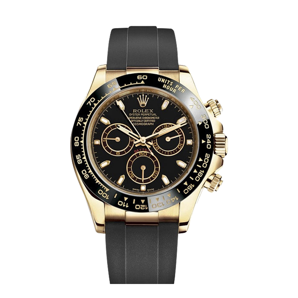 Rolex Cosmograph Daytona Yellow Gold / Cerachrom / Black / Oysterflex