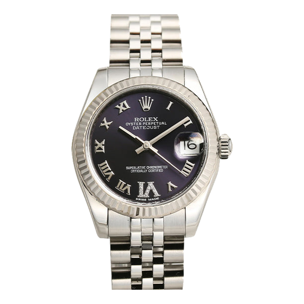 Rolex Datejust 31 Stainless Steel Fluted / Oyster / Black - Arabic