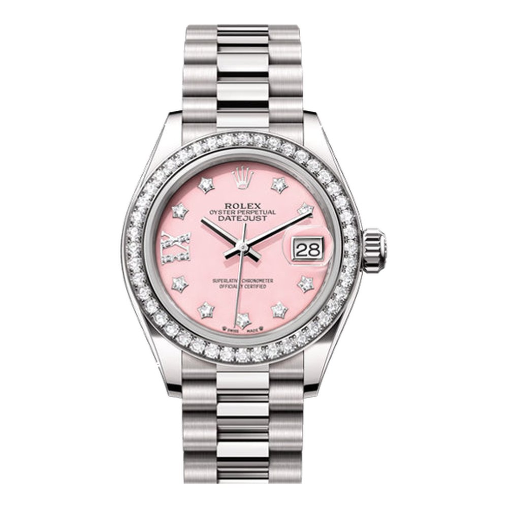 Rolex Lady-Datejust Pink/Salmon Dial Straps