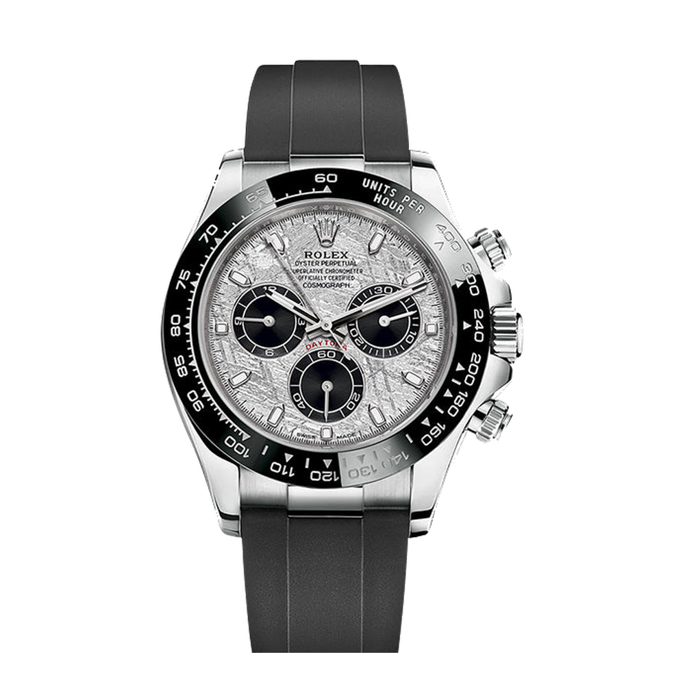 Rolex Cosmograph Daytona White Gold / Cerachrom / Meteorite / Oysterflex White Dial Straps