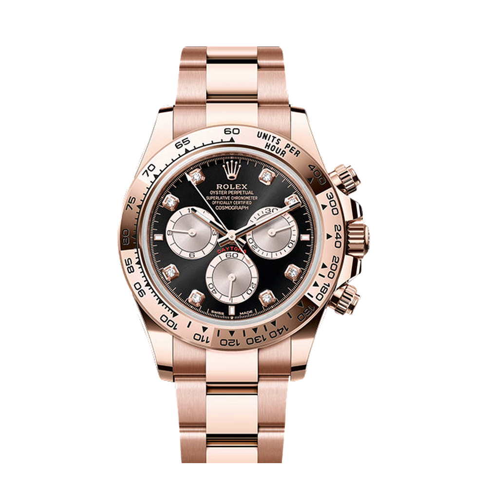Rolex Cosmograph Daytona Everose / Black - Sundust - Diamond / Oyster