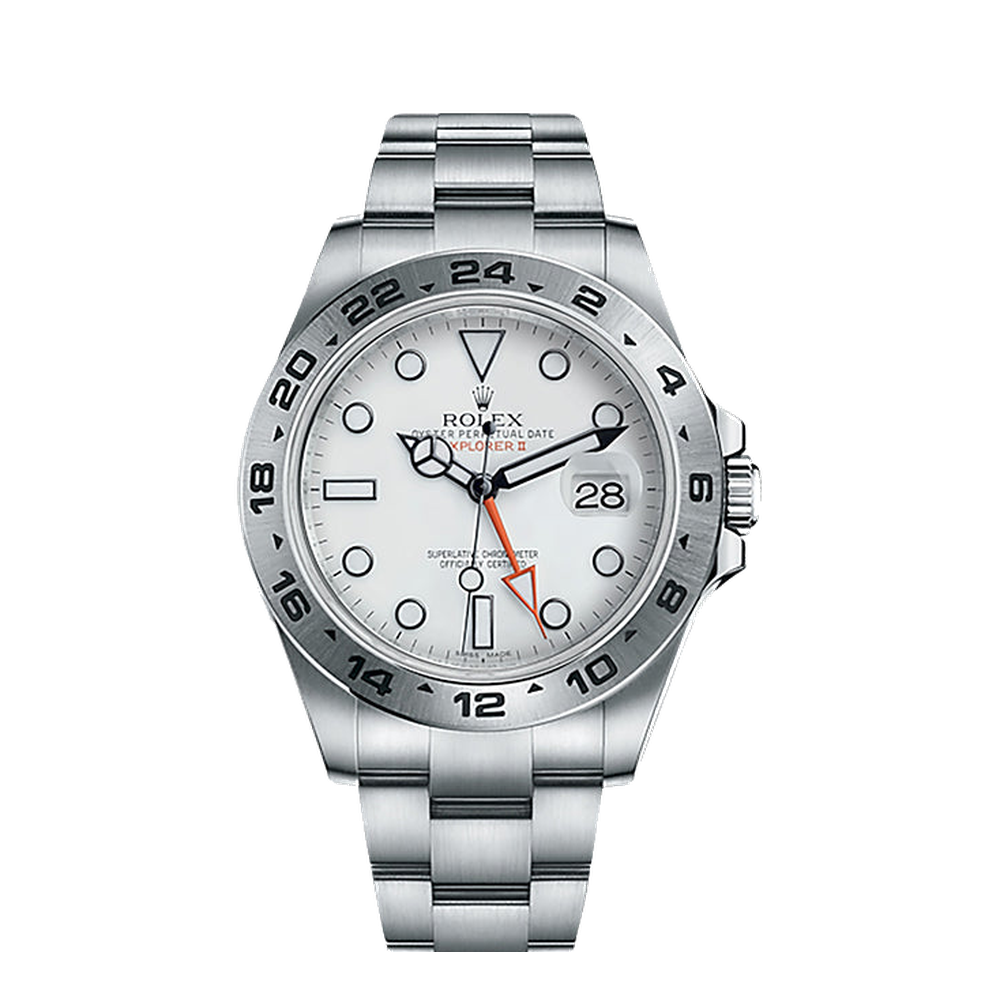 Rolex Explorer II Stainless Steel / White White Dial Straps