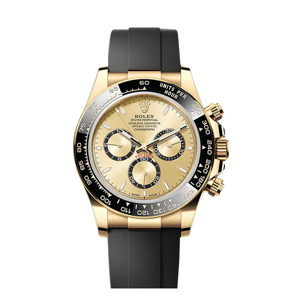 Rolex Cosmograph Daytona Yellow Gold - Cerachrom / Golden / Oysterflex