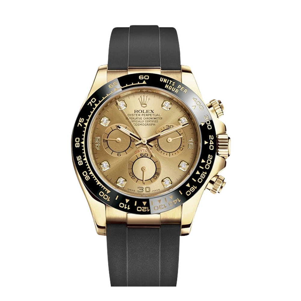 Rolex Cosmograph Daytona Yellow Gold / Cerachrom / Champagne Diamond / Oysterflex