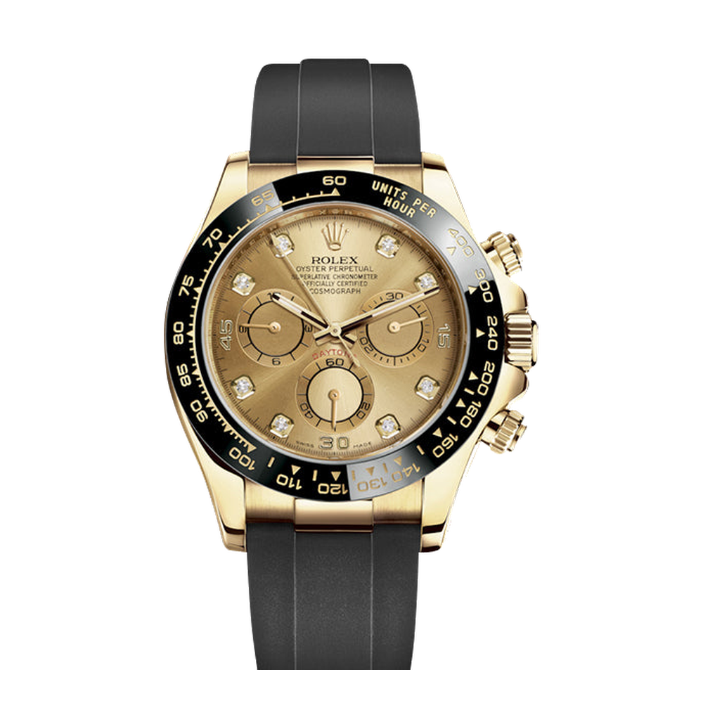 Rolex Cosmograph Daytona Yellow Gold / Cerachrom / Champagne-Diamond / Oysterflex
