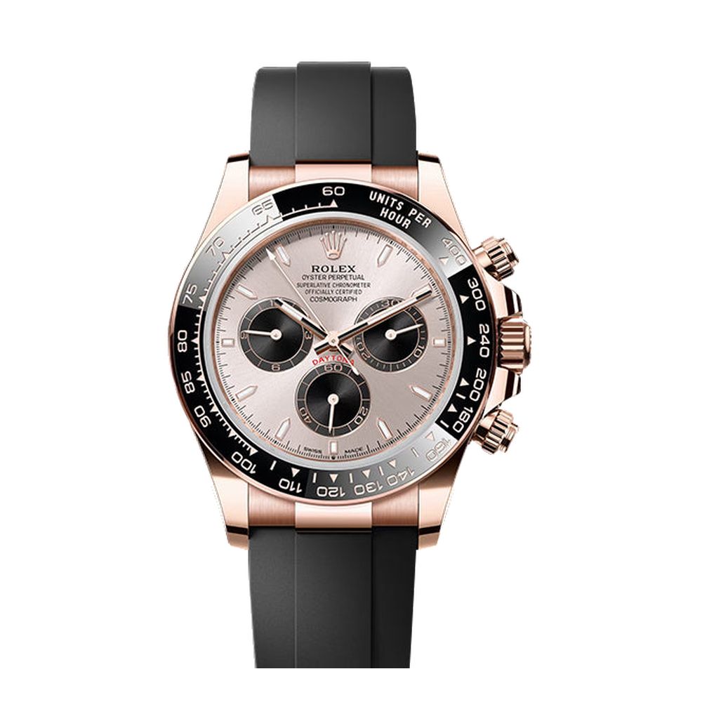 Rolex Cosmograph Daytona Everose - Cerachrom / Sundust - Black / Oysterflex Pink/Salmon Dial Straps