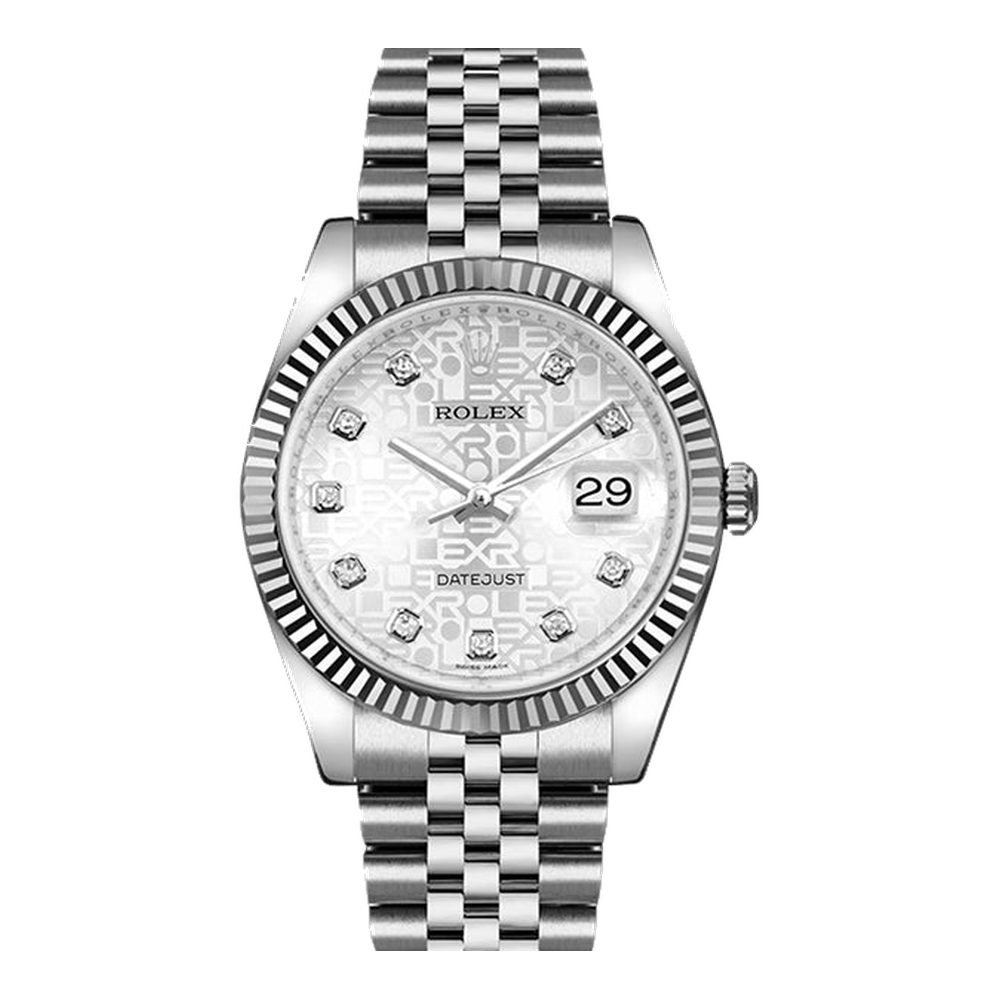 Rolex Datejust 36 Stainless Steel Fluted / Jubilee / Silver Computer