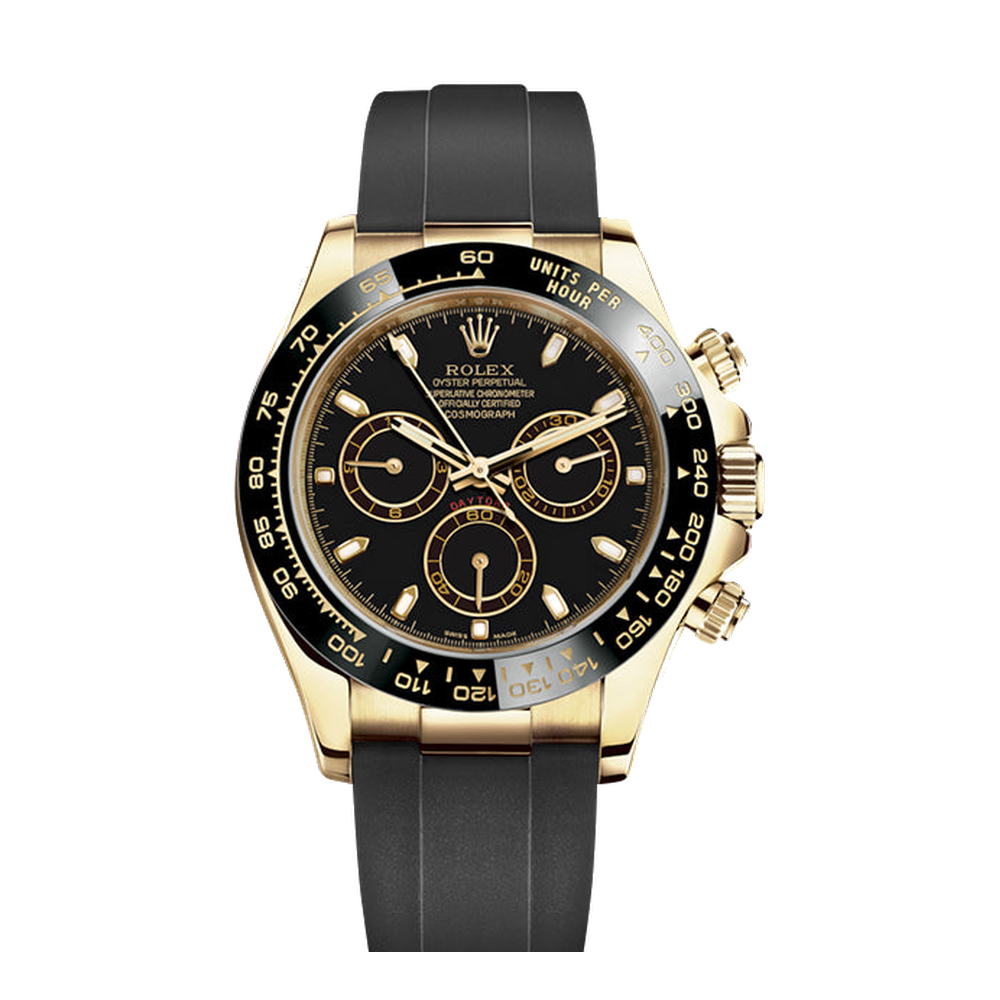 Rolex Cosmograph Daytona Yellow Gold / Cerachrom / Black / Oysterflex