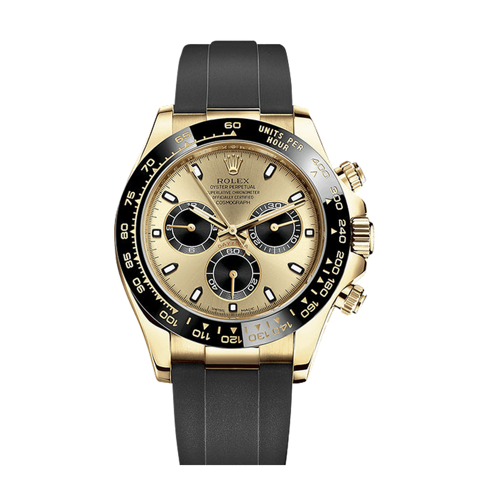 Rolex Cosmograph Daytona Yellow Gold / Cerachrom / Champagne / Oysterflex Yellow Dial Straps