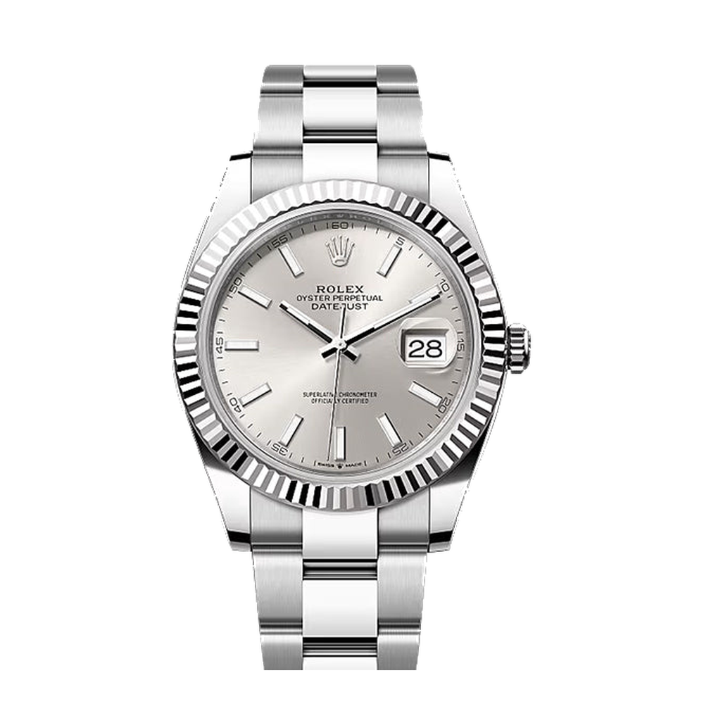 Rolex Datejust 41 Stainless Steel Fluted / Oyster / Silver
