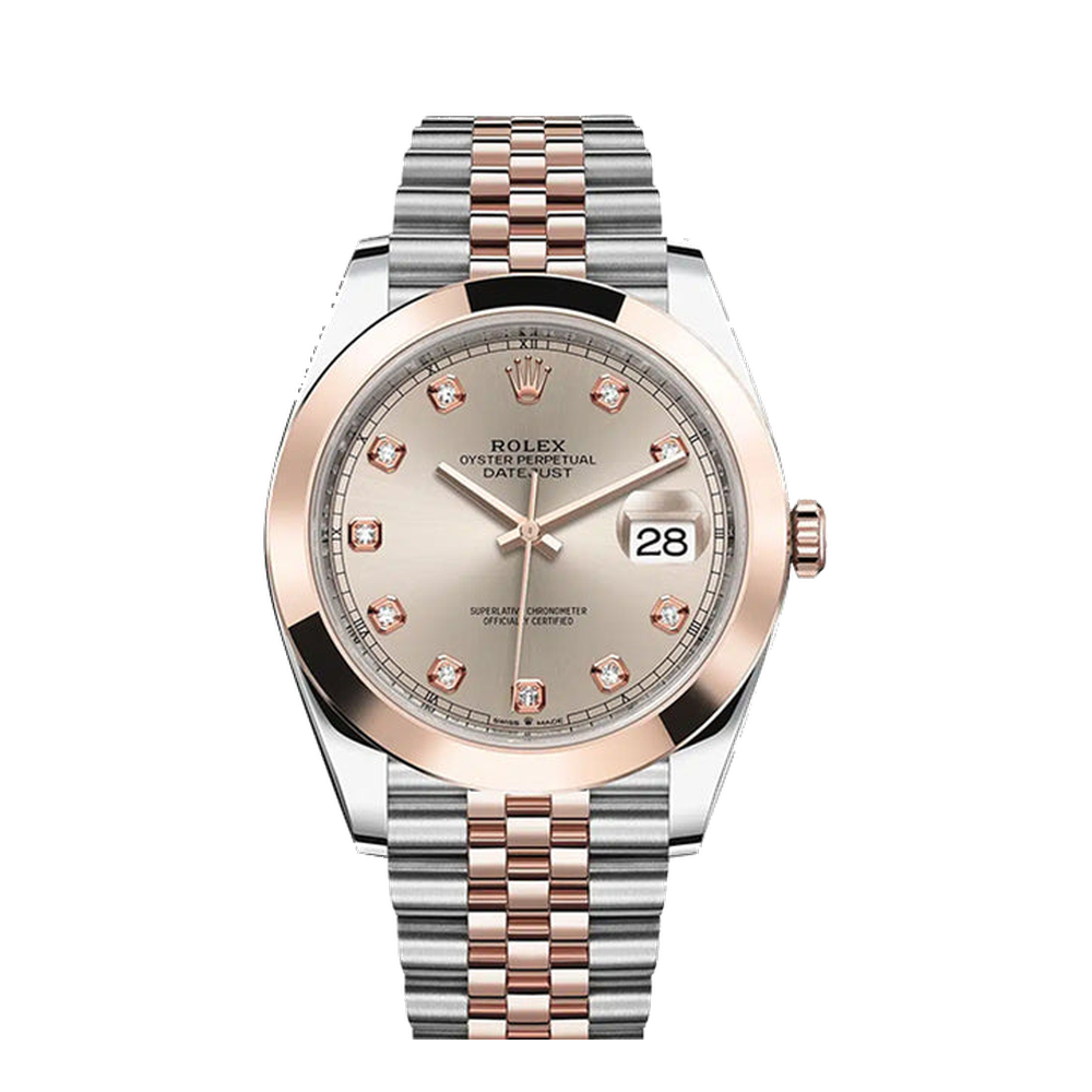 Rolex Datejust 41 Rolesor Everose Smooth / Jubilee / Sundust - Diamond