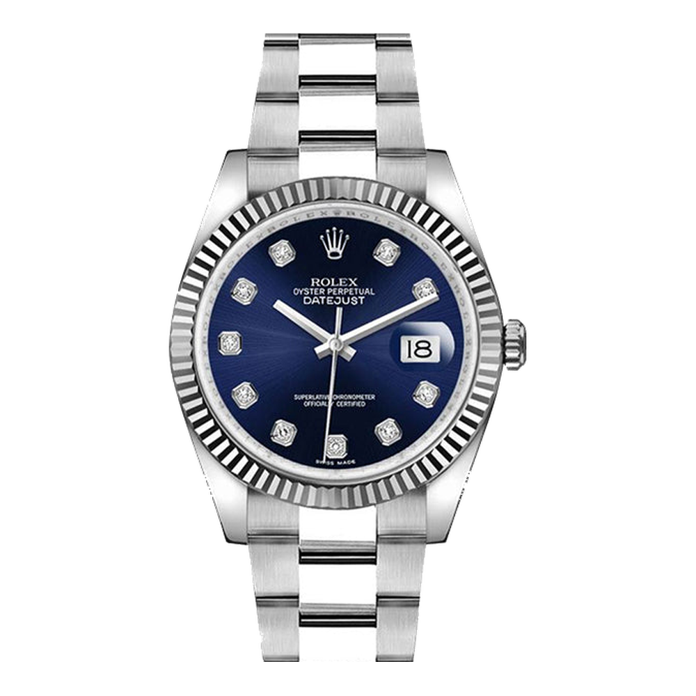 Rolex Datejust 36 Stainless Steel Fluted / Oyster / Blue Diamond