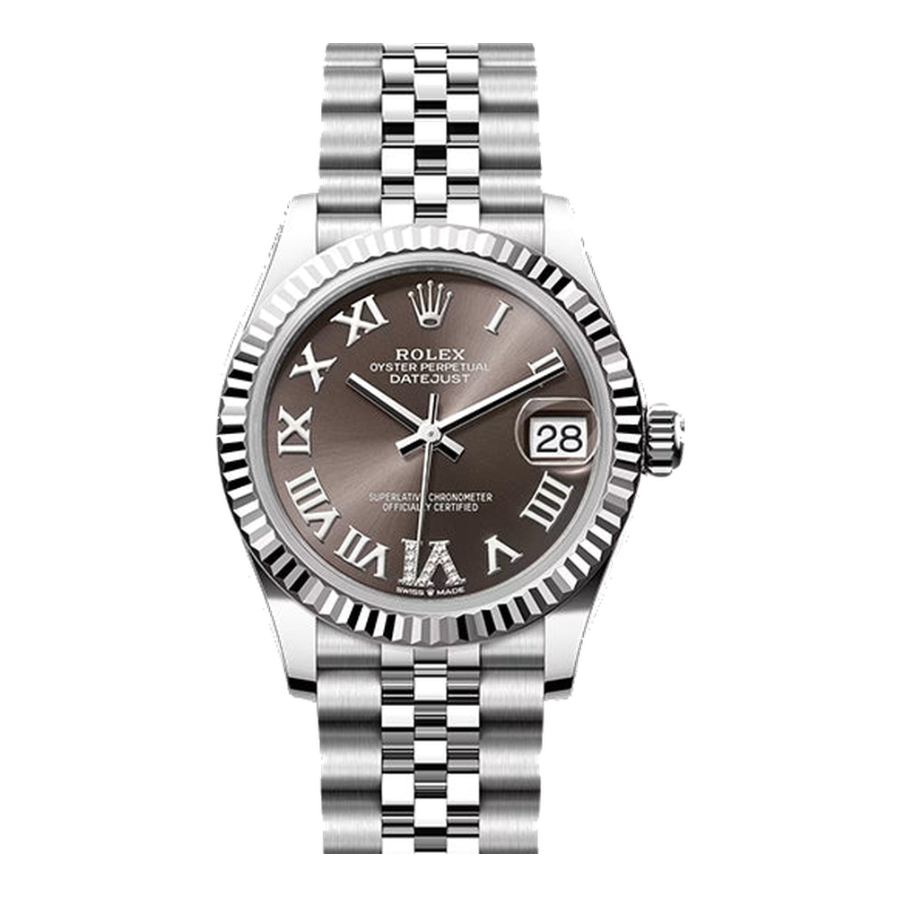 Rolex Datejust 31 Stainless Steel Fluted / Jubilee / Grey - Roman