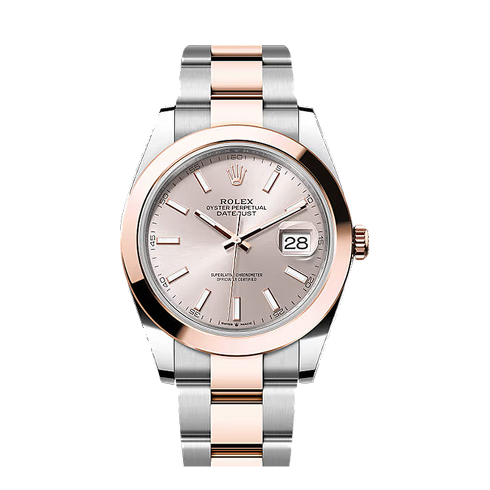 Rolex Datejust 41 Rolesor Everose Smooth / Oyster / Sundust