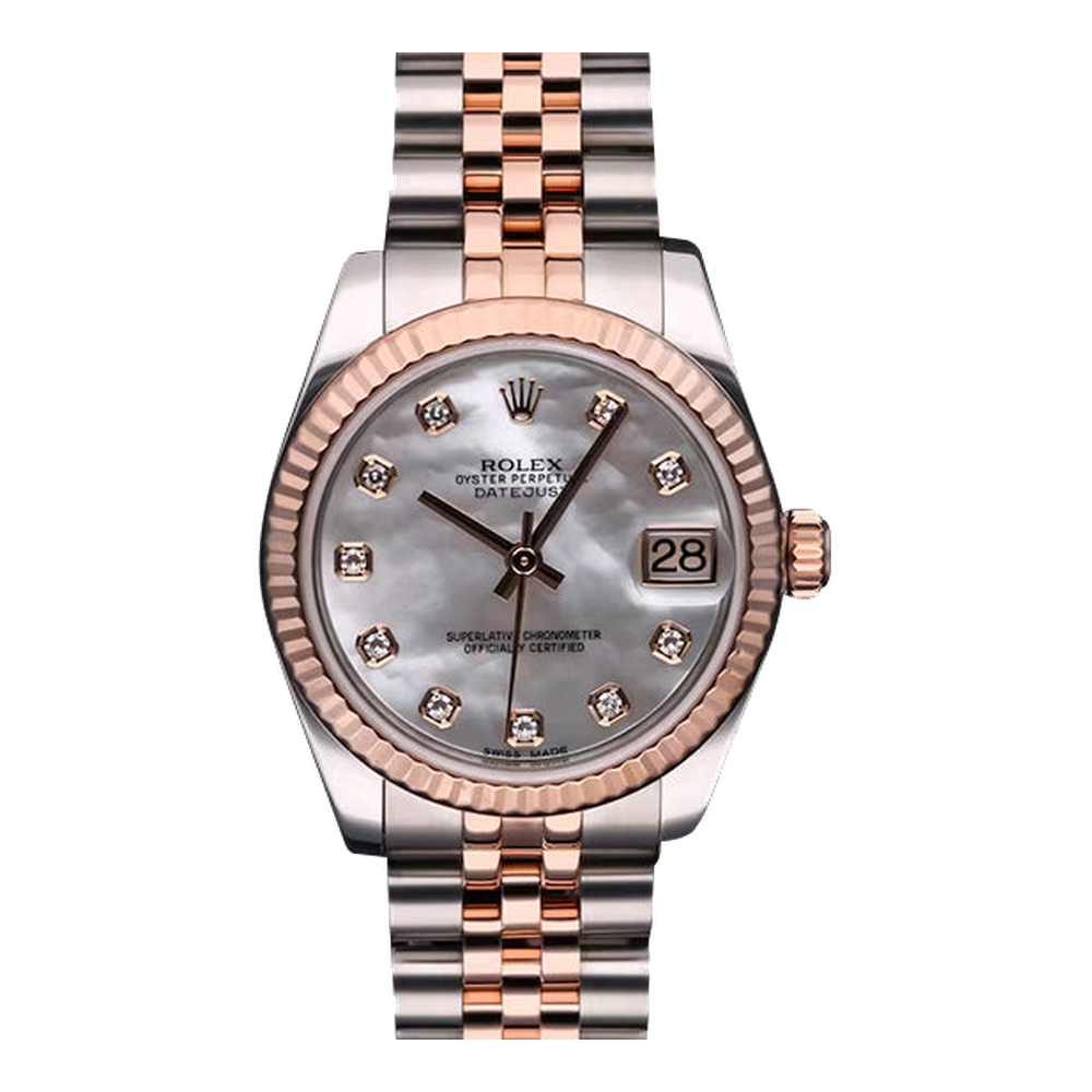 Rolex Datejust 31 Rolesor Everose Fluted / Jubilee / MOP