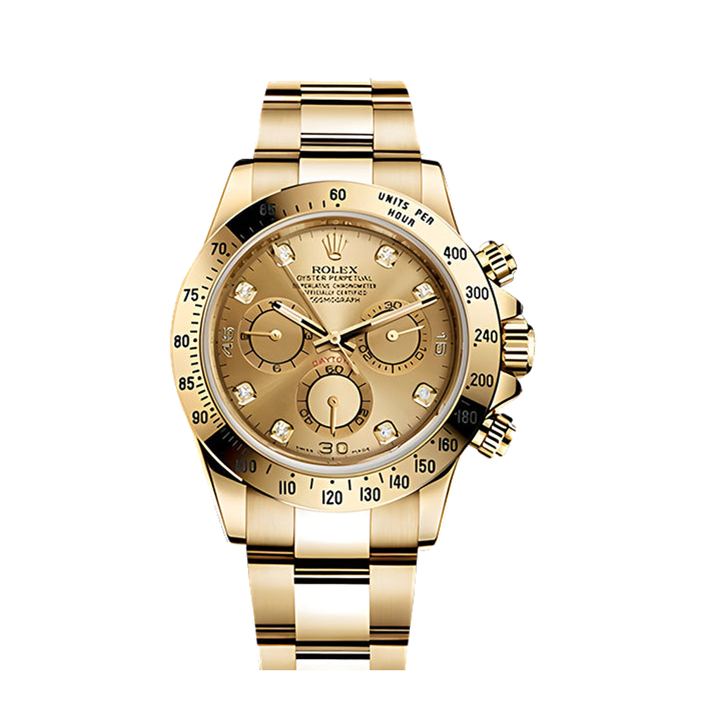 Rolex Daytona Yellow Gold Champagne Diamond
