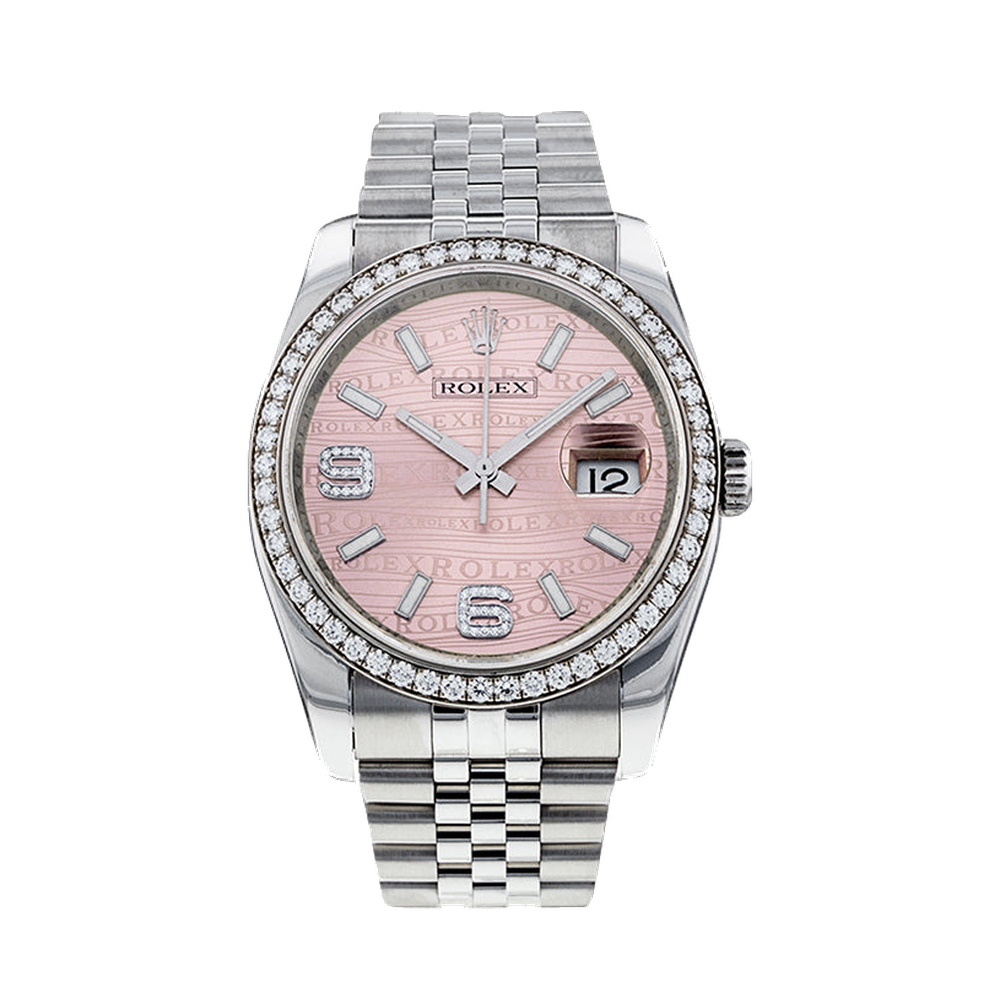 Rolex Datejust 36 Stainless Steel Diamond / Jubilee / Pink Wave