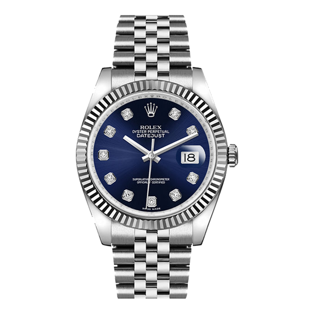 Rolex Datejust 36 Stainless Steel Fluted / Jubilee / Blue Diamond