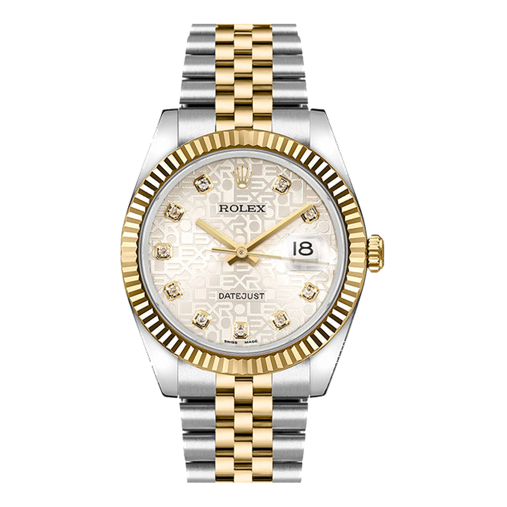 Rolex Datejust 36 Rolesor Yellow Fluted / Jubilee / Silver Computer