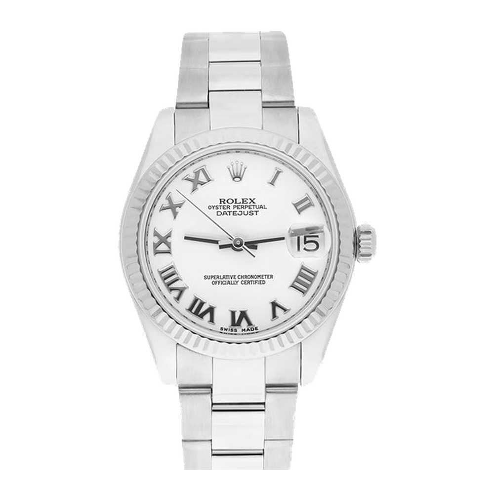Rolex Datejust 31 Stainless Steel Fluted / Oyster / White - Roman