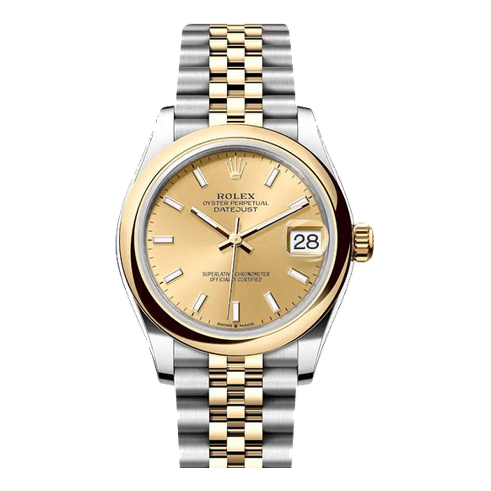 Rolex Datejust 31 Stainless Steel / Yellow Gold / Domed / Champagne / Jubilee