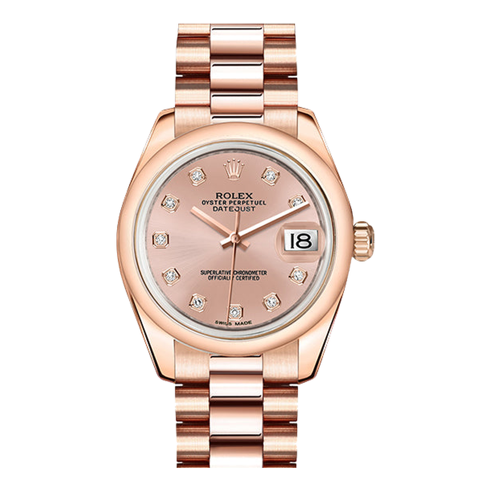 Rolex Datejust 31 Everose Domed / President / Pink Diamond