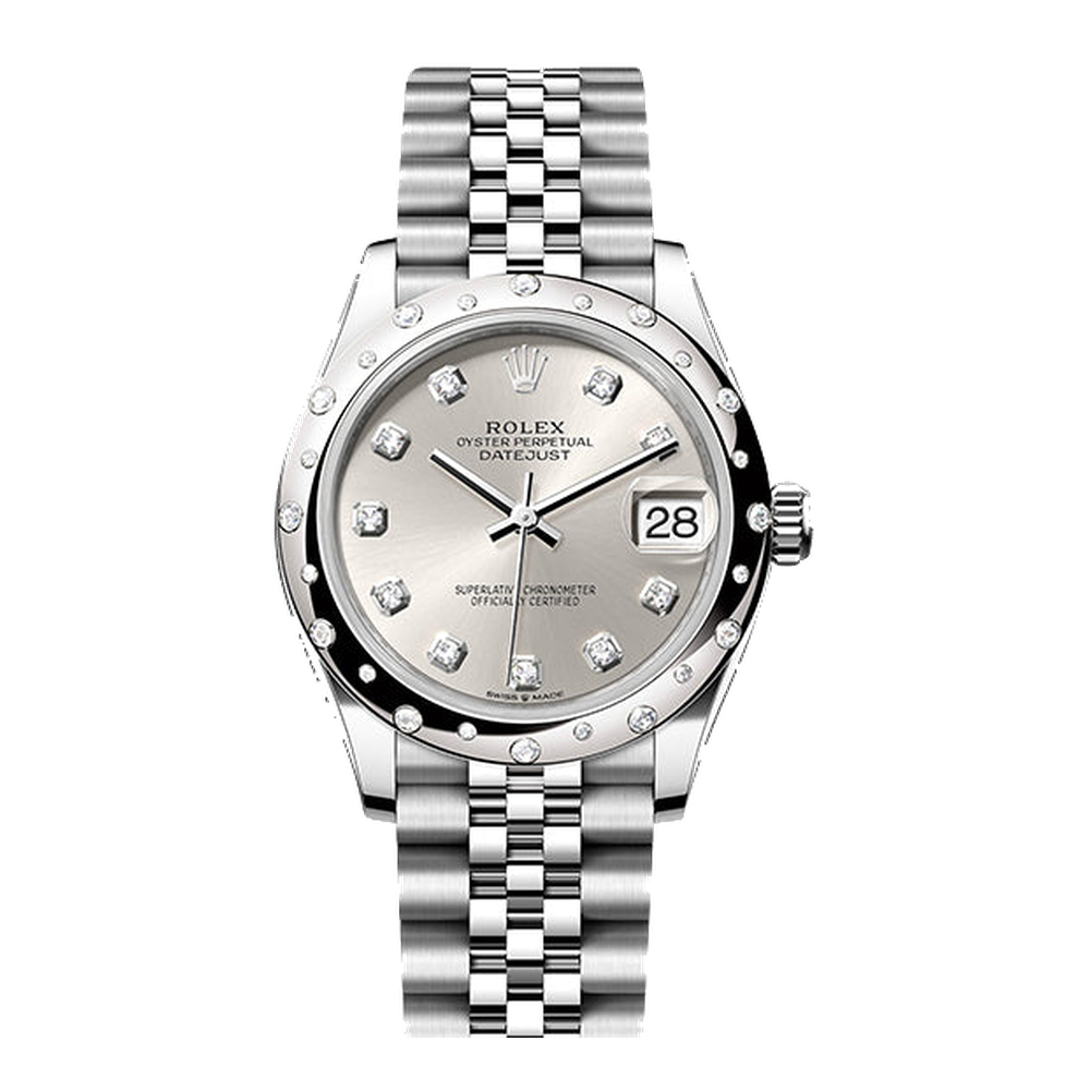 Rolex Datejust 31 Stainless Steel Domed Diamond / Jubilee / Silver - Diamond