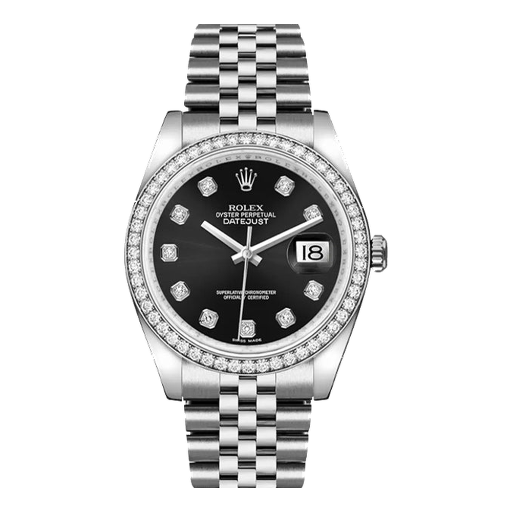 Rolex Datejust 36 Stainless Steel Diamond / Jubilee / Black Diamond