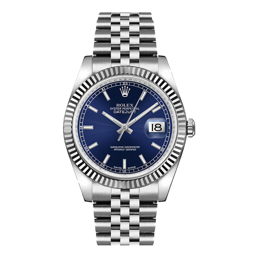 Rolex Datejust 36 Stainless Steel Fluted / Jubilee / Blue