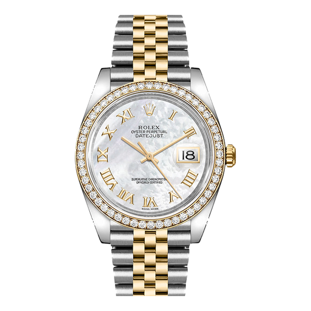 Rolex Datejust 36 Rolesor Yellow Diamond / Jubilee / MOP Roman