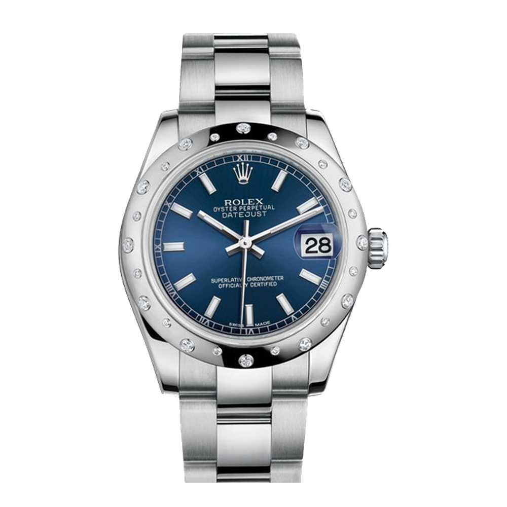 Rolex Datejust 31 Stainless Steel Domed Diamond / Jubilee / Blue