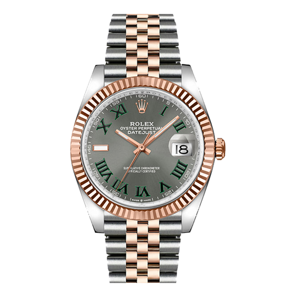 Rolex Datejust 36 Stainless Steel / Everose / Domed / Slate - Roman / Jubilee