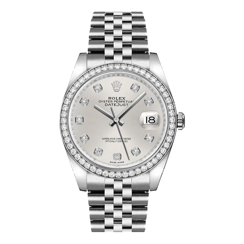 Rolex Datejust 36 Stainless Steel Diamond / Jubilee / Silver Diamonds