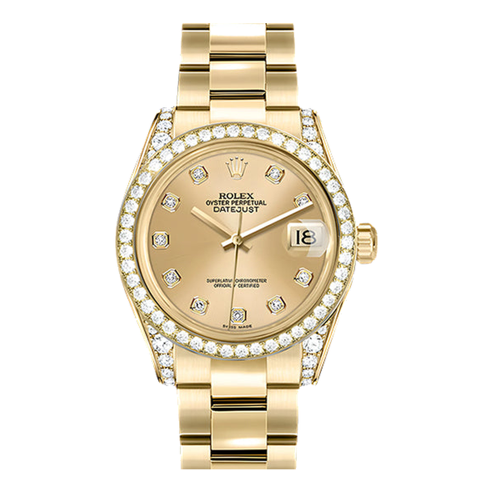 Rolex Datejust 31 Yellow Gold Diamond / Oyster / Champagne Diamond