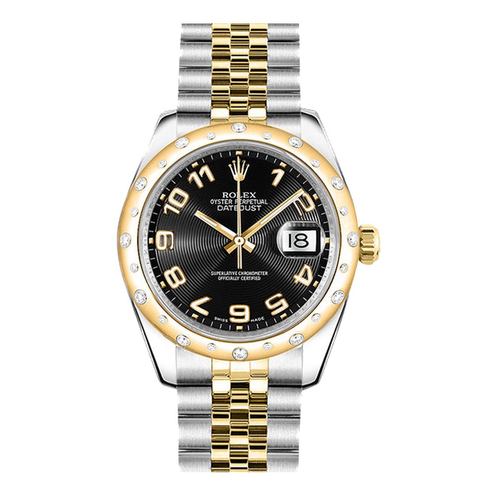Rolex Datejust 31 Rolesor Yellow Domed Diamond / Oyster / Silver Diamond