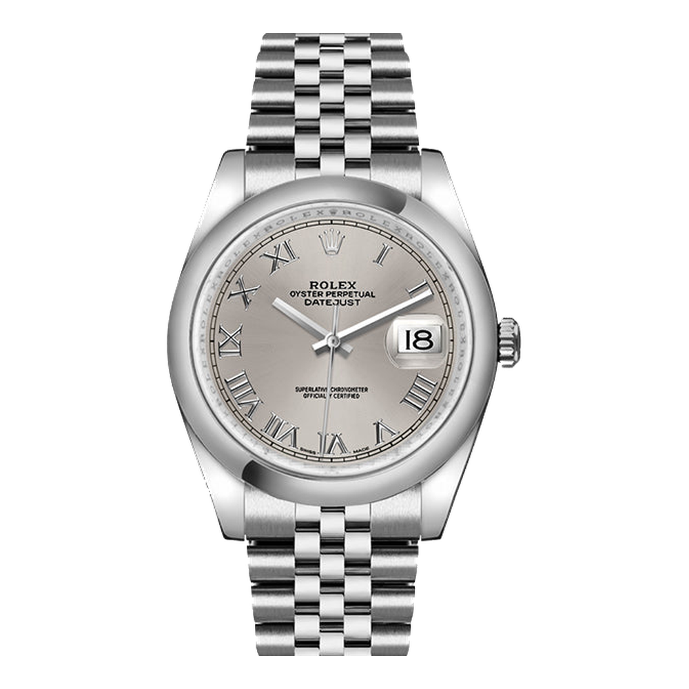 Rolex Datejust 36 Stainless Steel Domed / Jubilee / Rhodium Roman