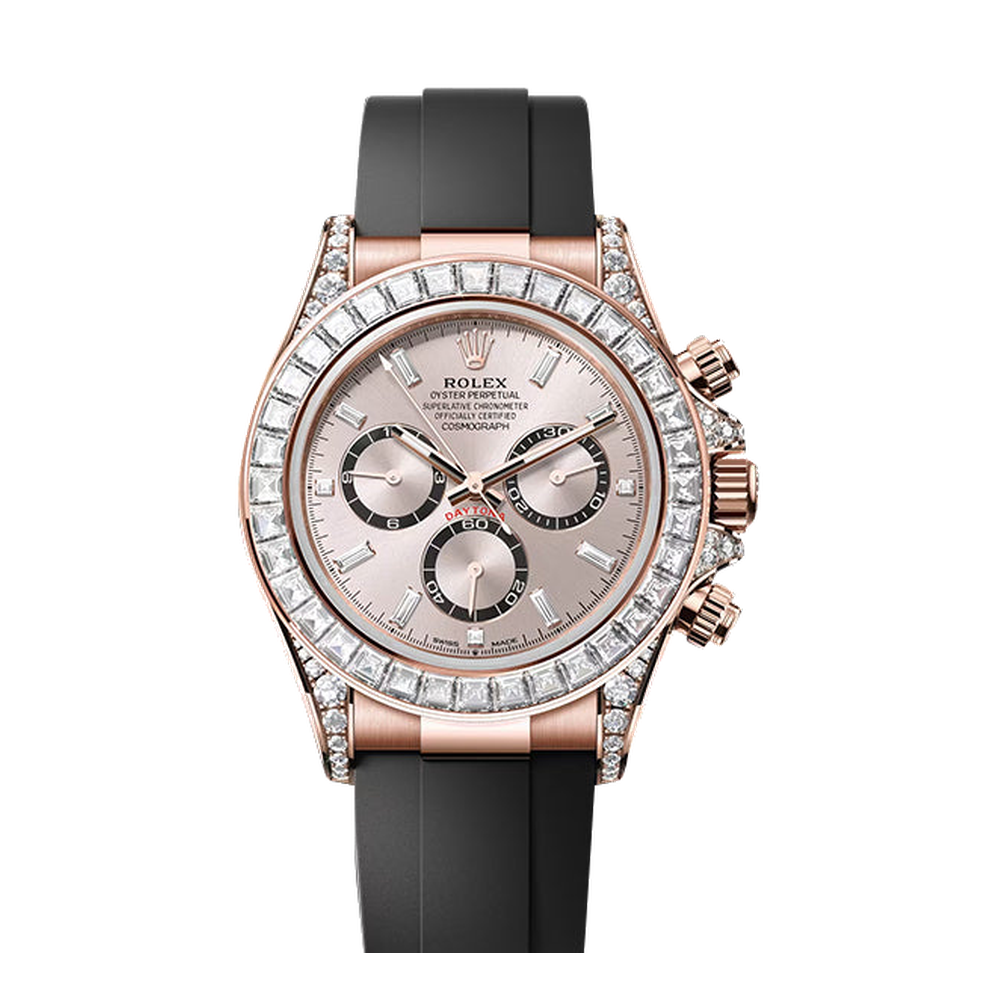 Rolex Cosmograph Daytona Everose Gold - Baguette / Sundust - Baguette / Oysterflex