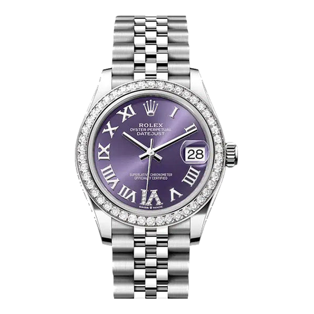 Rolex Datejust 31 Stainless Steel Diamond / Jubilee / Aubergine - Roman