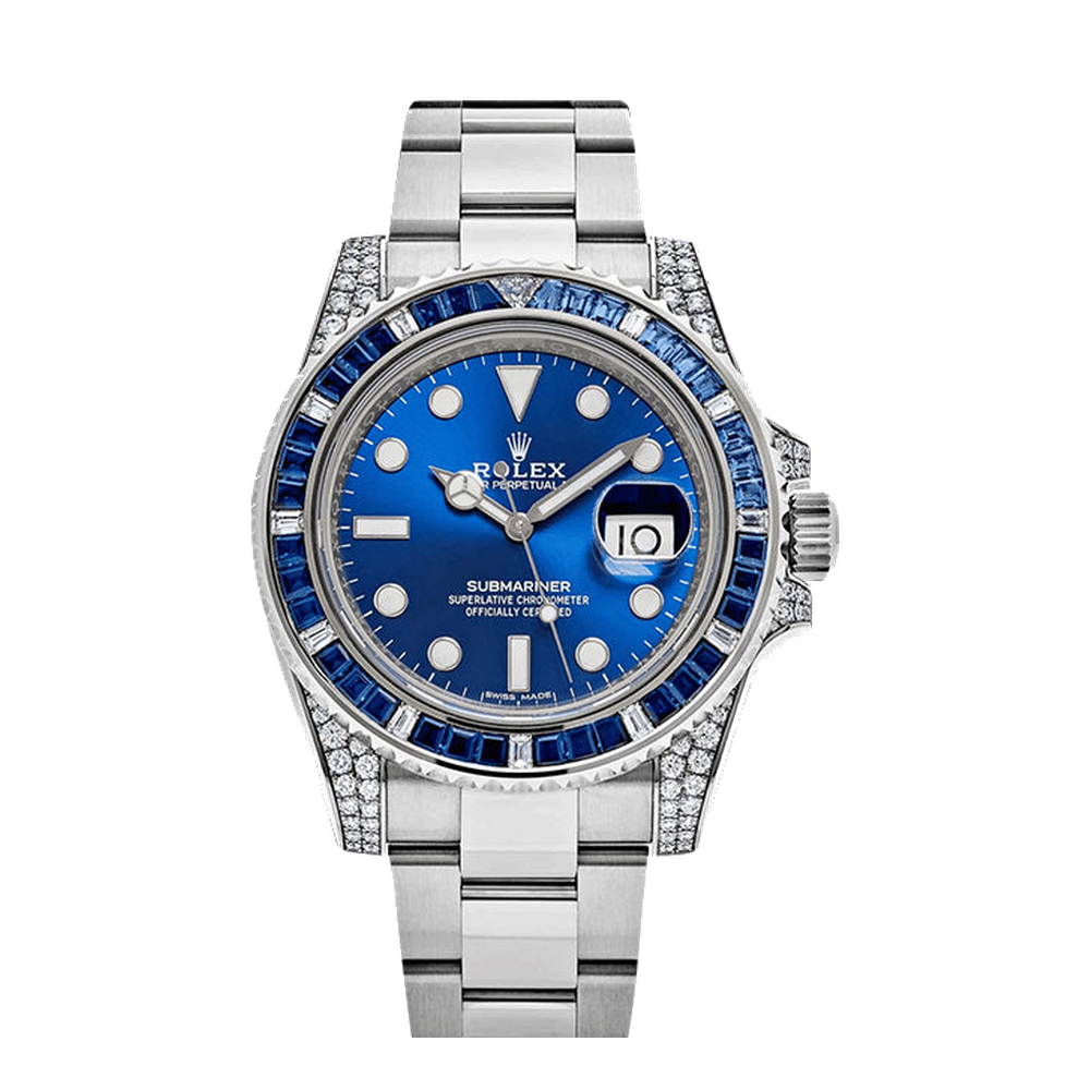 Rolex Submariner Date White Gold / Sapphire / Blue Blue/Navy Dial Straps